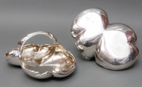 AUCOC A. – Pair of bilobed cups in solid silver Circa 1900