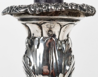 François Drion Orfèvre Belge - Paire de grands flambeaux en argent ciselé vers 1840