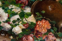 Henri Cauchois : Bouquet de roses au pichet.