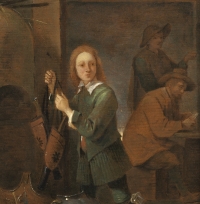 Le Page dans la salle de garde. Atelier de David Teniers le Jeune (1610 – 1690)