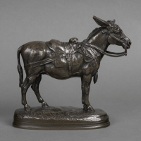 Sculpture - Âne , Alfred Barye (1839-1895) - Bronze