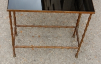 1950/70′ Série de 3 Tables Gigognes Modèle Bambou avec Pieds Griffes Maison Baguès