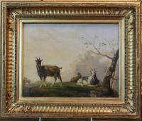 Chèvres dans un paysage attribué à Eugène Joseph Verboeckhoven