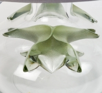 Lampe cristal blanc et cristal vert de Marie-Claude LALIQUE