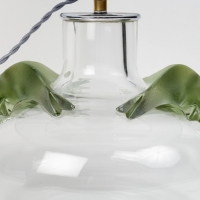 Lampe cristal blanc et cristal vert de Marie-Claude LALIQUE