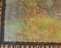 une huile sur toile, paysage signé Rapin