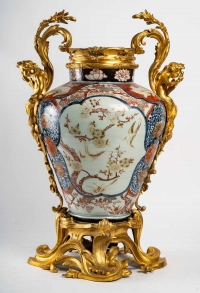 Vase imary monté de bronze doré, XIXème siècle