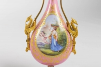 Paire de vases en porcelaine et bronze époque Napoléon III