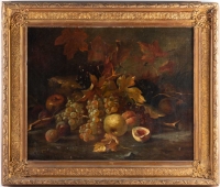 Tableau de H.VELTEN Nature morte aux Fruits XIXème