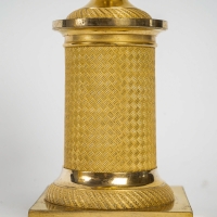 Paire de Brûle-Parfums ou pots-pourris en bronze finement ciselé et doré époque Empire circa 1810