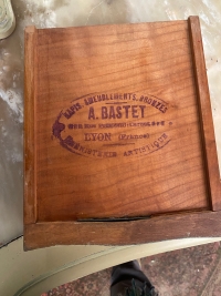 1950′ Coiffeuse Bois Peint Forme Arbalète Signée A. Bastet A Lyon 105 X 65 cm