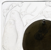 René Lalique : Paire de Cadre &quot;4 Perruches &quot;