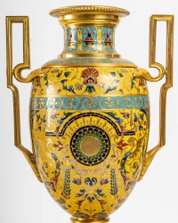 Paire de vases pompéien, Barbedienne A. H. Constant Sevin , XIXème