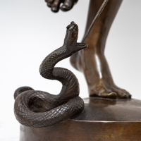 Le charmeur de serpent par Charles-Arthur BOURGEOIS, Circa 1870
