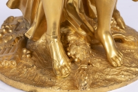 A sensational 19th century bronze statue « Bacchanale » by Clodion (1738-1814).