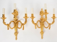 A Pair of Louis XVI style wall-lights.