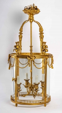 Lanterne en bronze de style Louis XVI.