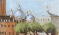San Marco, la Basilique de Venise, huile sur toile, 19 x 32 cm