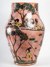 Grand vase en céramique par Albert Massamba