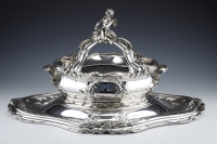 Risler &amp; Carré - Important 19th century sterling silver centerpiece