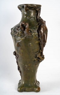 Vase en bronze à double patine, 1900