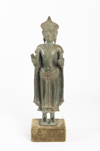 Bouddha bronze Vitarka Mudra Lopburi 15e siècle