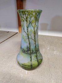 Daum Nancy : Vase Paysage Lacustre « Printemps »