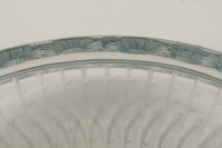 R Lalique Coupe &quot;Marguerites &quot; patinée Bleu