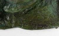 Lionceau assis signé R. Godehaux, XXème siècle