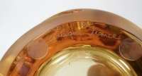 Lalique France : Vase &quot;Tourbillon&quot;Ambre