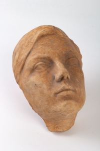 Sculpture visage de Femme en Terre-cuite