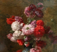 Louis-Marie Lemaire 1824-1910. Grand Bouquet de Pivoines.