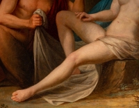 Jacques-Antoine Vallin (1760-1835) - Pan cherchant à conquérir Syrinx huile sur toile vers 1790-1810