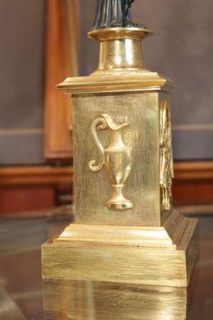 Paire de candélabres en bronze doré d&#039;époque Restauration