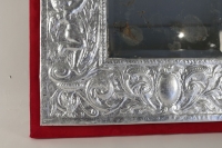 Miroir, XIXème siècle, en métal argenté à la feuille d&#039;argent, époque Napoléon III