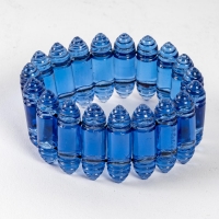 Bracelet &quot;Renaissance&quot; verre bleu saphir de René LALIQUE