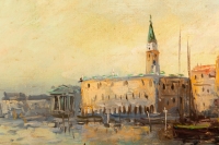 Huile sur toile vue de Venise par Robert MOGISSE