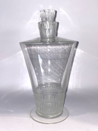 Service à Liqueur &quot;Bourgueil&quot; verre blanc de René Lalique - 6 verre, 1 carafe