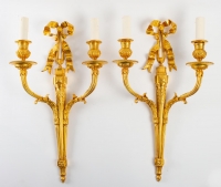 A Pair of Wall Lights in the Louis XVI Style.