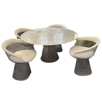 Knoll &amp; Platner: Dining room set Table 135 cm &amp; 4 chairs