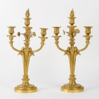 Paire de candélabres de d&#039;époque Napoléon III (1851 - 1870).