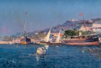 Emile Godchaux (1860-1938). Le Port De Martigue.