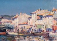 Emile Godchaux (1860-1938). Le Port De Martigue.
