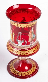 Coupe Venise rouge, commédia del arte 1920