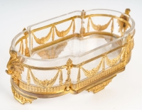 Un centre de table en cristal et bronze doré fin XIXème siècle