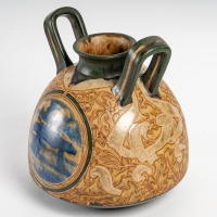 Grand vase en grès de la manufacture HB.Quimper, XXe siècle.