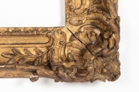 Cadre En Bois Doré Sculpté d&#039;époque Louis XV