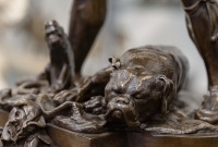 Sculpture - &quot;Sont Ils Gentis&quot; , Alfred Barye (1839-1895) - Bronze