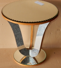 1950′ Guéridon Miroir Tripode Art Déco Diamètre 50