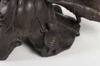 Héron en bronze époque Edo